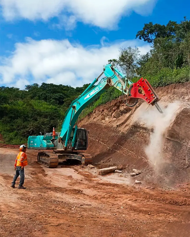 Aplicado en demolición masiva y obras de gran escala.